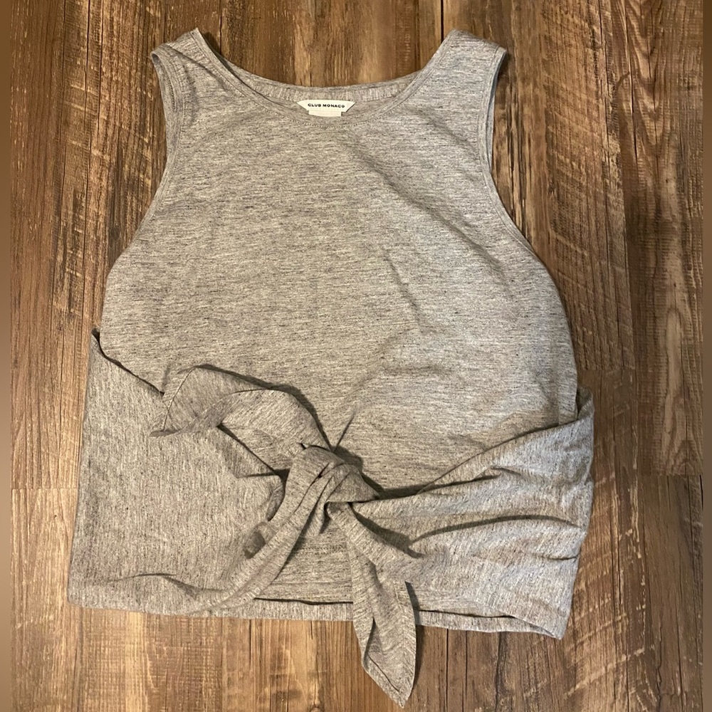 Club Monaco Grey Wrap Tank